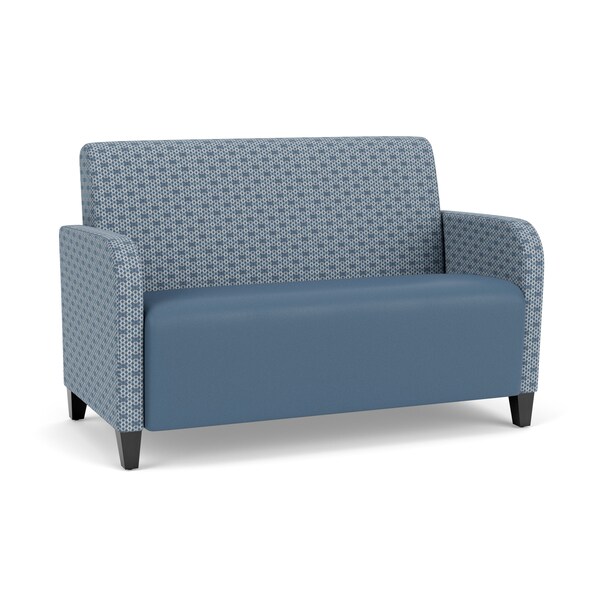 Lesro Siena Lounge Reception Loveseat, Black, RS Rain Song Back, MD Titan Seat, RS Rain Song Arm Panels SN1501 - main
